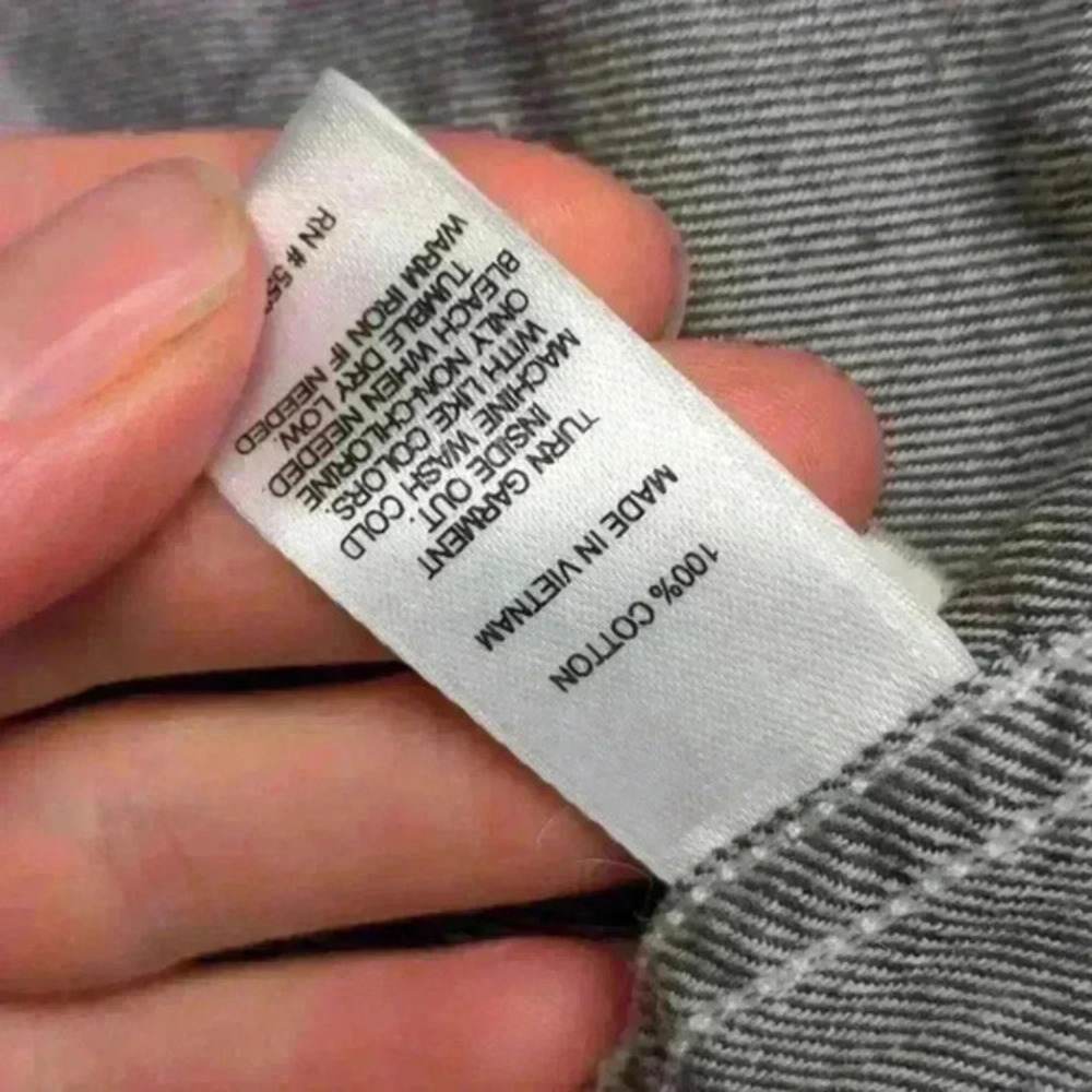 Express Gray/White Flannel Snap-Front Shirt - Picture 5 of 5